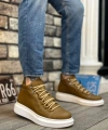 Shoecide Sb0312 Bağcıklı Vizon Yüksek Taban Erkek Tarz Spor Bot