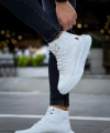 Shoecide Sb0318 Bağcıklı Erkek Yüksek Taban Beyaz Spor Bot
