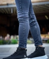 Shoecide Sb0318 Bağcıklı Erkek Yüksek Taban Beyaz Taban Spor Bot