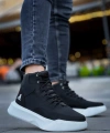 Shoecide Sb0318 Bağcıklı Erkek Yüksek Taban Beyaz Taban Spor Bot