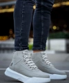 Shoecide Sb0318 Bağcıklı Erkek Yüksek Taban Gri Taban Spor Bot