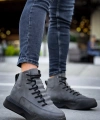 Shoecide Sb0321 Gizli Bağcıklı Erkek Yüksek Taban Füme Spor Bot