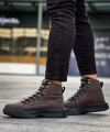 Shoecide Sb0321 Gizli Bağcıklı Erkek Yüksek Taban Kahverengi Spor Bot