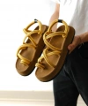 Shoecide Sb0343 Erkek Bodrum İp Halat Sarı Günlük Sandalet