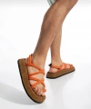 Shoecide Sb0343 Erkek Bodrum İp Halat Turuncu Günlük Sandalet
