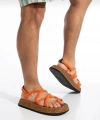 Shoecide Sb0343 Erkek Bodrum İp Halat Turuncu Günlük Sandalet