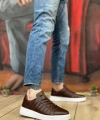 Shoecide Sb0348 İçi Dışı Hakiki Deri Bağcıklı Kahverengi Casual Erkek Ayakkabı