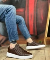 Shoecide Sb0348 İçi Dışı Hakiki Deri Bağcıklı Kahverengi Casual Erkek Ayakkabı