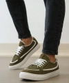 Shoecide Sb0351 Boa Bağcıklı Deri Tozu Günlük Yeşil Renk Spor Ayakkabı