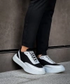 Shoecide Sb0354 Günlük  Bağcıklı Erkek Beyaz Parçalı  Beyaz Yüksek Taban Spor Ayakkabı