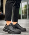 Shoecide Sb0354 Günlük  Bağcıklı Erkek  Siyah Yüksek  Taban Spor Ayakkabı
