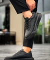 Shoecide Sb0354 Günlük  Bağcıklı Erkek  Siyah Yüksek  Taban Spor Ayakkabı