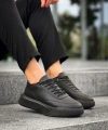 Shoecide Sb0354 Günlük  Bağcıklı Erkek  Siyah Yüksek  Taban Spor Ayakkabı