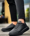 Shoecide Sb0354 Günlük  Bağcıklı Erkek  Siyah Yüksek  Taban Spor Ayakkabı