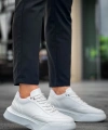 Shoecide Sb0354 Günlük  Bağcıklı Erkek Yüksek Taban Beyaz Spor Ayakkabı
