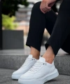 Shoecide Sb0354 Günlük  Bağcıklı Erkek Yüksek Taban Beyaz Spor Ayakkabı