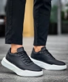 Shoecide Sb0354 Günlük  Bağcıklı Erkek Yüksek Taban Siyah Spor Ayakkabı