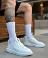 Shoecide Sb0375 Özel Örme Triko Tarz Beyaz Taban Spor Ayakkabı