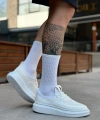 Shoecide Sb0375 Özel Örme Triko Tarz Beyaz Taban Spor Ayakkabı