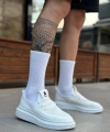 Shoecide Sb0375 Özel Örme Triko Tarz Beyaz Taban Spor Ayakkabı