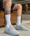 Shoecide Sb0375 Özel Örme Triko Tarz Gri Renk Spor Ayakkabı