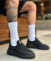 Shoecide Sb0375 Özel Örme Triko Tarz Siyah Renk Siyah Taban Spor Ayakkabı