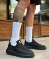 Shoecide Sb0375 Özel Örme Triko Tarz Siyah Renk Siyah Taban Spor Ayakkabı