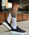 Shoecide Sb0375 Özel Örme Triko Tarz Siyah Renk Spor Ayakkabı