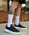 Shoecide Sb0375 Özel Örme Triko Tarz Siyah Renk Spor Ayakkabı