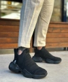 Shoecide Sb0401 Bağcıksız Rahat Yüksek Siyah Taban Siyah Süet Erkek Spor Yarım Bilek Bot