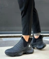 Shoecide Sb0401 Bağcıksız Rahat Yüksek Taban Erkek Spor Yarım Bilek Bot