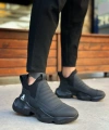 Shoecide Sb0401 Bağcıksız Rahat Yüksek Taban Erkek Spor Yarım Bilek Bot