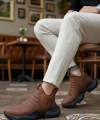 Shoecide Sb0401 Bağcıksız Rahat Yüksek Taban Taba Erkek Spor Yarım Bilek Bot