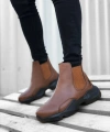 Shoecide Sb0444 Bağcıksız Rahat Yüksek Taban Taba Erkek Spor Yarım Bilek Bot