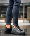 Shoecide Sb0505 Çengel Bağcıklı Siyah Tabanlı Günlük Ayakkabı