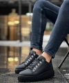 Shoecide Sb0505 Çengel Bağcıklı Siyah Tabanlı Günlük Ayakkabı
