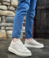 Shoecide Sb0547 Boa Kalın Yüksek Krem Taban Krem Süet Bağcıklı Spor Erkek Ayakkabı