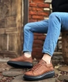 Shoecide Sb0547 Boa Kalın Yüksek Taban Taba Siyah Bağcıklı Spor Erkek Ayakkabı