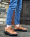 Shoecide Sb0547 Boa Kalın Yüksek Taban Taba Siyah Süet Bağcıklı Spor Erkek Ayakkabı