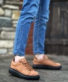 Shoecide Sb0547 Boa Kalın Yüksek Taban Taba Siyah Süet Bağcıklı Spor Erkek Ayakkabı