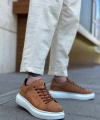 Shoecide Sb0547 Boa Kalın Yüksek Taban Taba Süet Bağcıklı Spor Erkek Ayakkabı