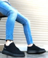 Shoecide Sb0548 Boa Kalın Yüksek Siyah Taban Siyah Bağcıklı Spor Erkek Ayakkabı