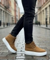 Shoecide Sb0550 İçi Kürklü Bağcıklı Taba Erkek Tarz Spor Bot