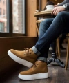 Shoecide Sb0550 İçi Kürklü Bağcıklı Taba Erkek Tarz Spor Bot