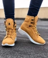 Shoecide Sb0600 Bağcıklı Camel Sarı Kısa Boksör Unisex Spor Postal Bot