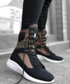 Shoecide Sb0600 Bağcıklı Siyah Kamuflaj Boksör Unisex Spor Postal Bot