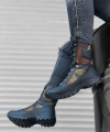 Shoecide Sb0605 Bağcıklı Siyah Kamuflaj Askeri Postal Bot