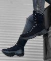 Shoecide Sb0605 Bağcıklı Siyah Süet Askeri Postal Bot