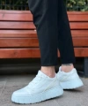 Shoecide Sb0666 Boa Beyaz Yüksek Taban Erkek Günlük Ayakkabı