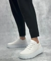 Shoecide Sb0666 Boa Beyaz Yüksek Taban Erkek Günlük Ayakkabı